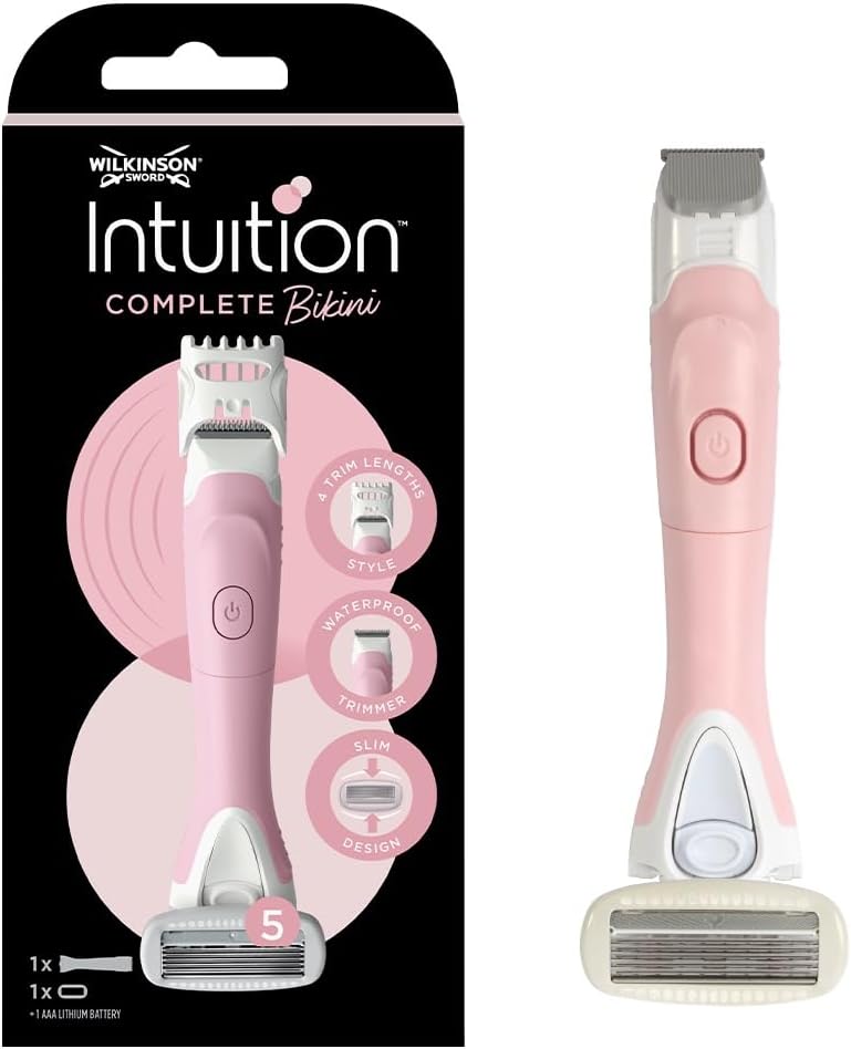 WILKINSON SWORD Intuition Complete Bikini For Women | Trimmer and Razor | With 5 Blade Razor