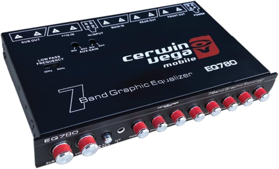 CERWIN Vega EQ780 7-Band Parametric EQ with Auxiliary Input