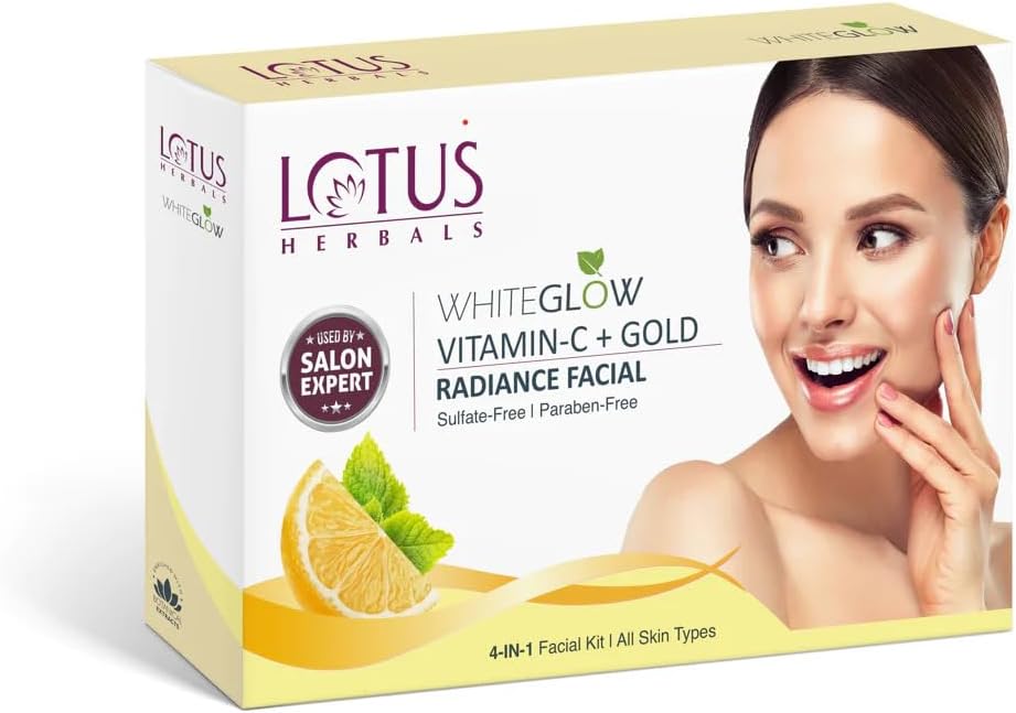 Lotus Herbals WhiteGlow Vitamin C + Gold Radiance Facial Kit 57g (Single Use)