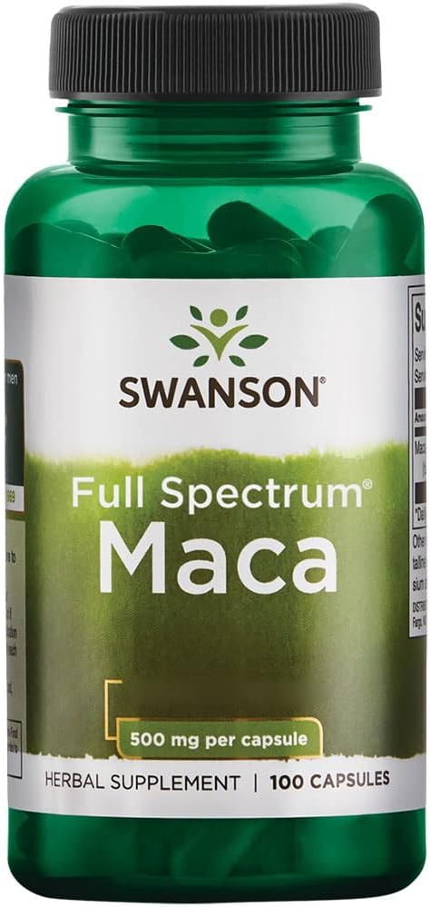 Swanson, Full Spectrum Maca (Lepidium meyenii), 500mg, 100 Capsules, Soy Free, Gluten Free, Non-GMO