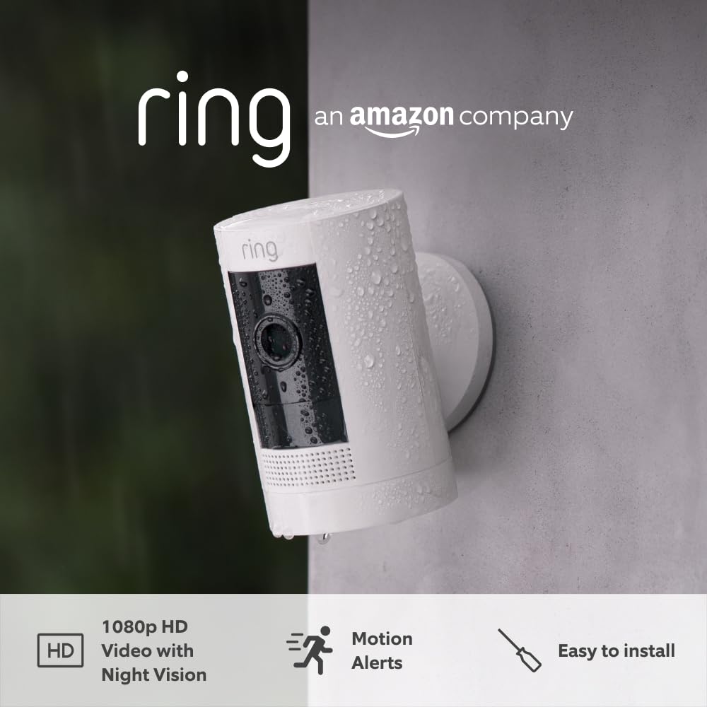 Ring Outdoor Camera Battery (Stick Up Cam) | HD wireless outdoor Security Camera 1080p Video, Two-Way Talk, Wifi, Works with Alexa | alternative to CCTV system | 30-day free trial of Ring Home