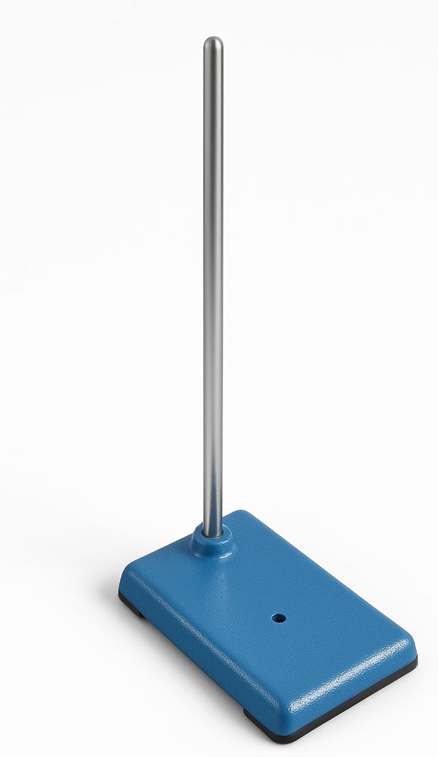 Labsales Basic Retort Stand, Rod Stand With Rectangular Base 115mm Length x 75mm Width & 485mm Rod Height, for Laboratory Equipment, Glassware, Chemistry Test Tubes, flasks & Lab Beakers