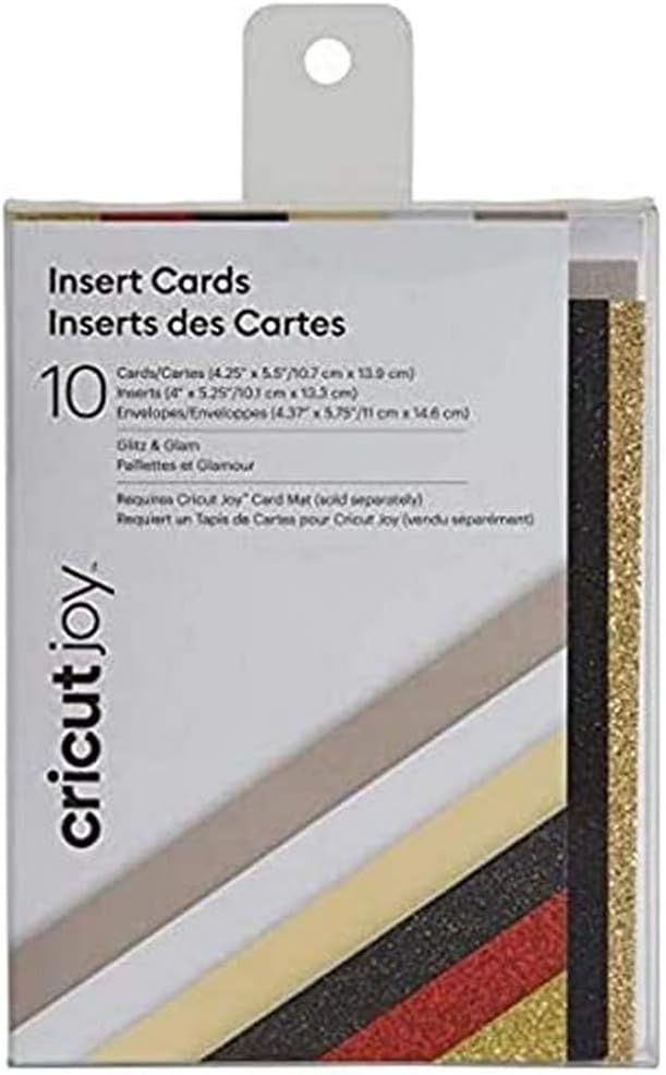 Cricut 2007180 Joy Insert Cards, Glitz and Glam Sampler for Cricut Joy