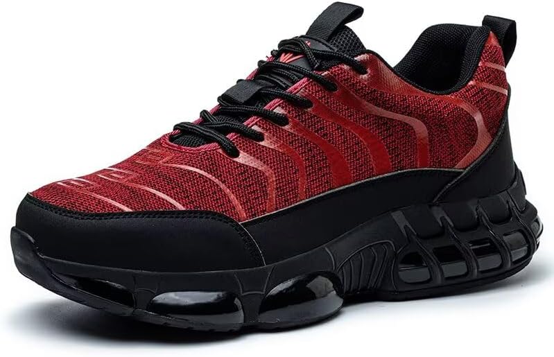 Steel Toe Shoes for Men Women Lightweight Safety Sneakers Composite Toe Work Shoes Puncture Proof Industrial Construction Shoes Black