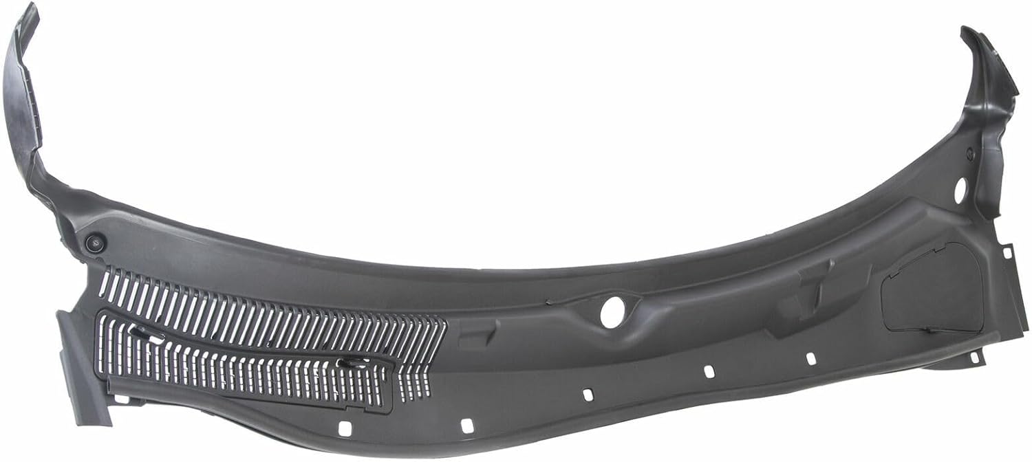 Windshield Wiper Cowl Panel Cover with Outer Grille Compatible with 2008-2019 Dodge Challenger Replacement for 5028757AG & 5028757AH
