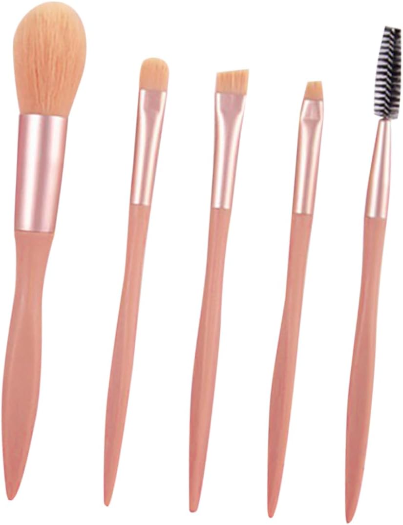 Ipetboom 5pcs Portable Makeup Brush Set Aesthetic Makeup Brushes for Loose Powder Eye Shadow Application for Beauty Enthusiasts Durable Sturdy Design