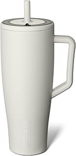 BrüMate Era 40 oz Tumbler with Handle and Straw | 100% Leakproof Insulated Tumbler with Lid and Straw | Made of Stainless Steel | Cup Holder Friendly Base | 40oz (Dune)