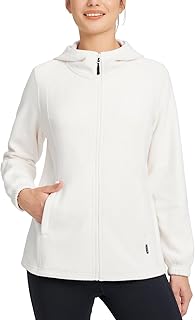 BALEAF Women's Fleece Jacket Full Zip Hooded Thermal Polar Fleece with Pockets Lightweight Soft Winter Coats