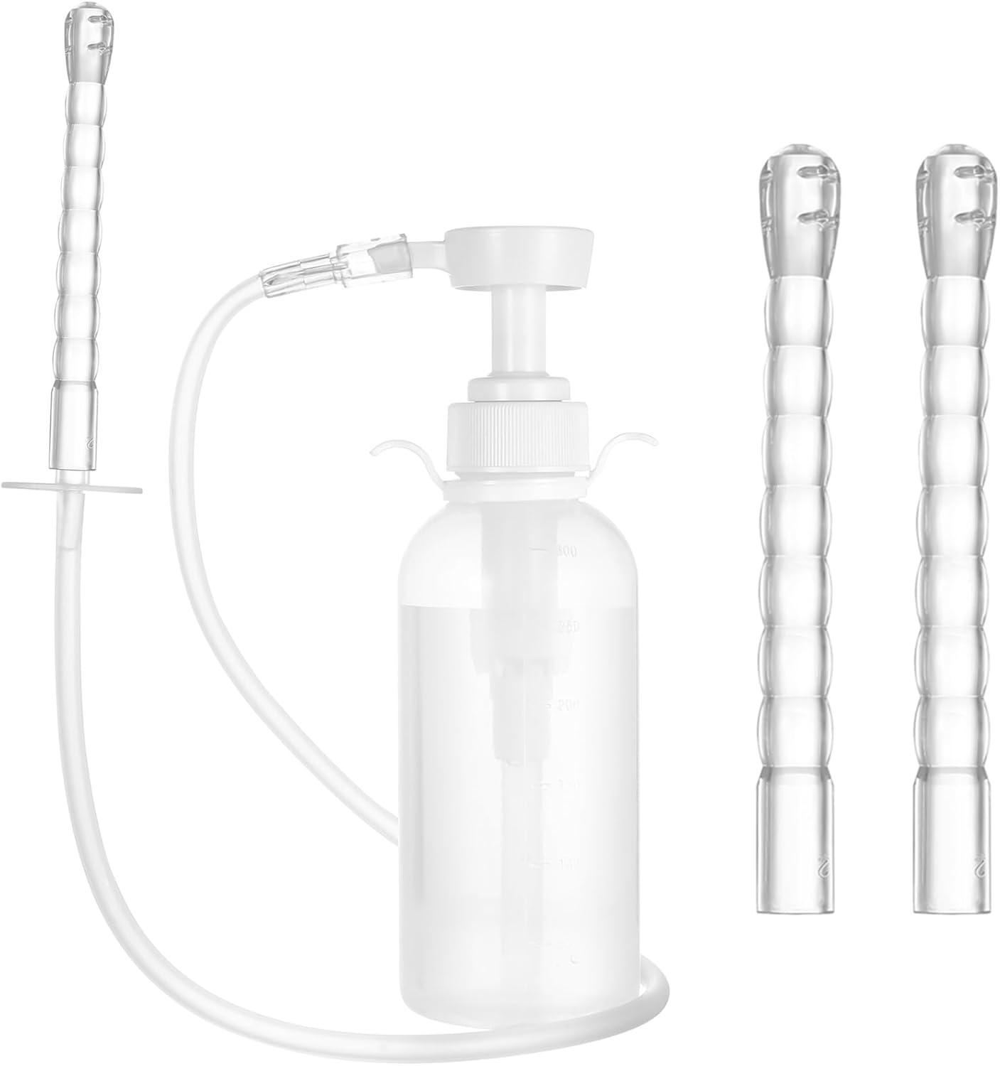 Aoyfuwell Anal Douche Enema Kit, Enemas at Home Kit, Douches for Men Women, Vaginal Douche Cleaner, Portable Anti Back-Flow Colon Cleansing Vagina Cleaning Enemas Set(330ML Bottle, 3 Nozzles)