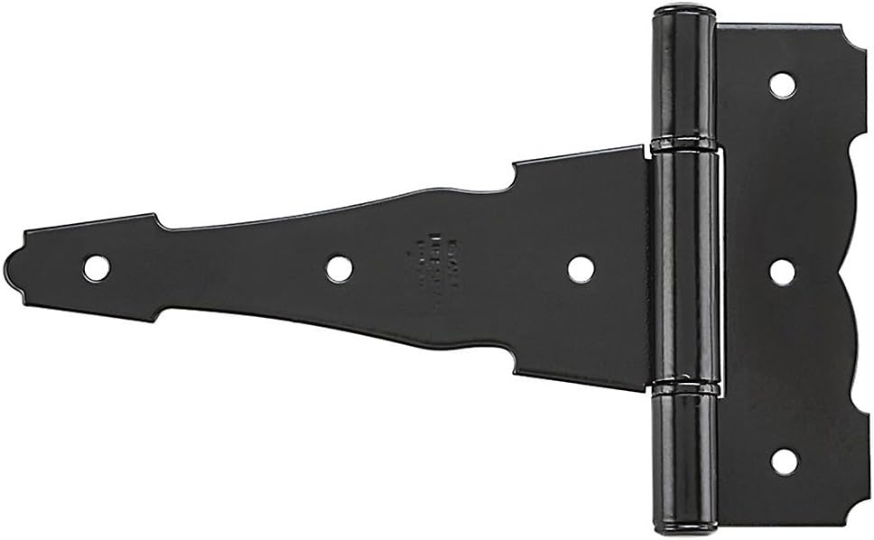 National Hardware N109-042 SPB841 Ornamental T Hinge in Black, 6 Inch