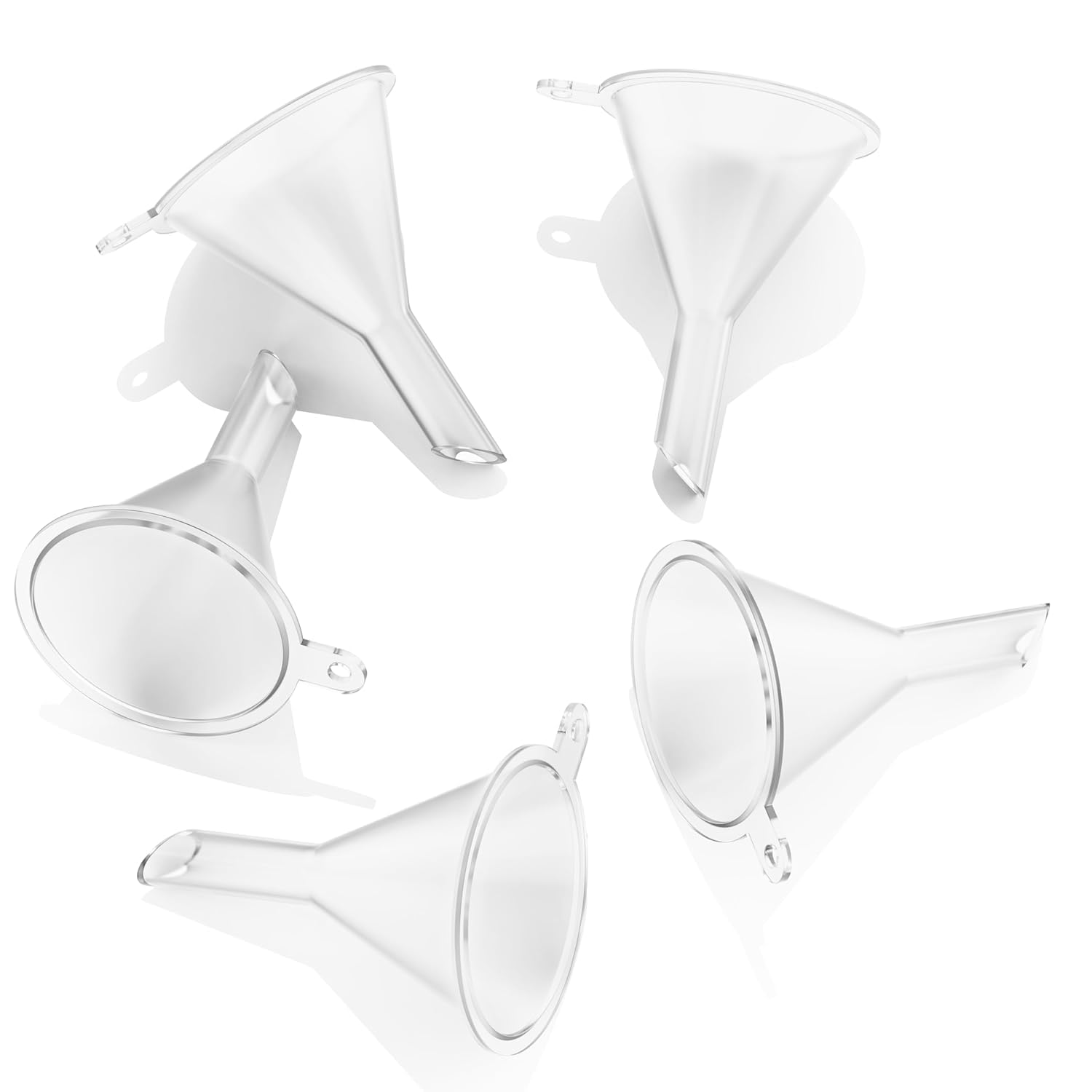 Mini Funnel Small Funnel 5-Pack for Lab Bottles, Sand Art, Perfumes, Spices, Essential Oils & Recreational Activities