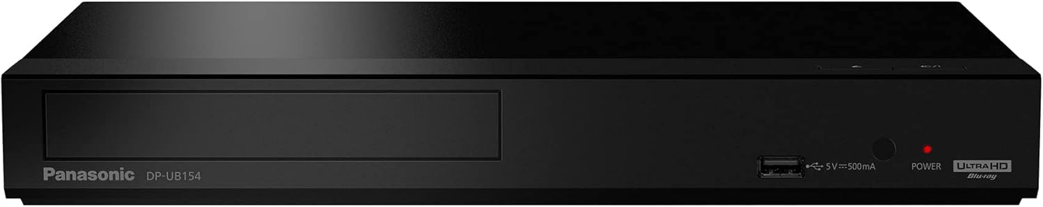 Panasonic 4K Blu Ray Player, Ultra HD Premium Video Playback and Hi-Res Audio - DP-UB154P-K (Black)