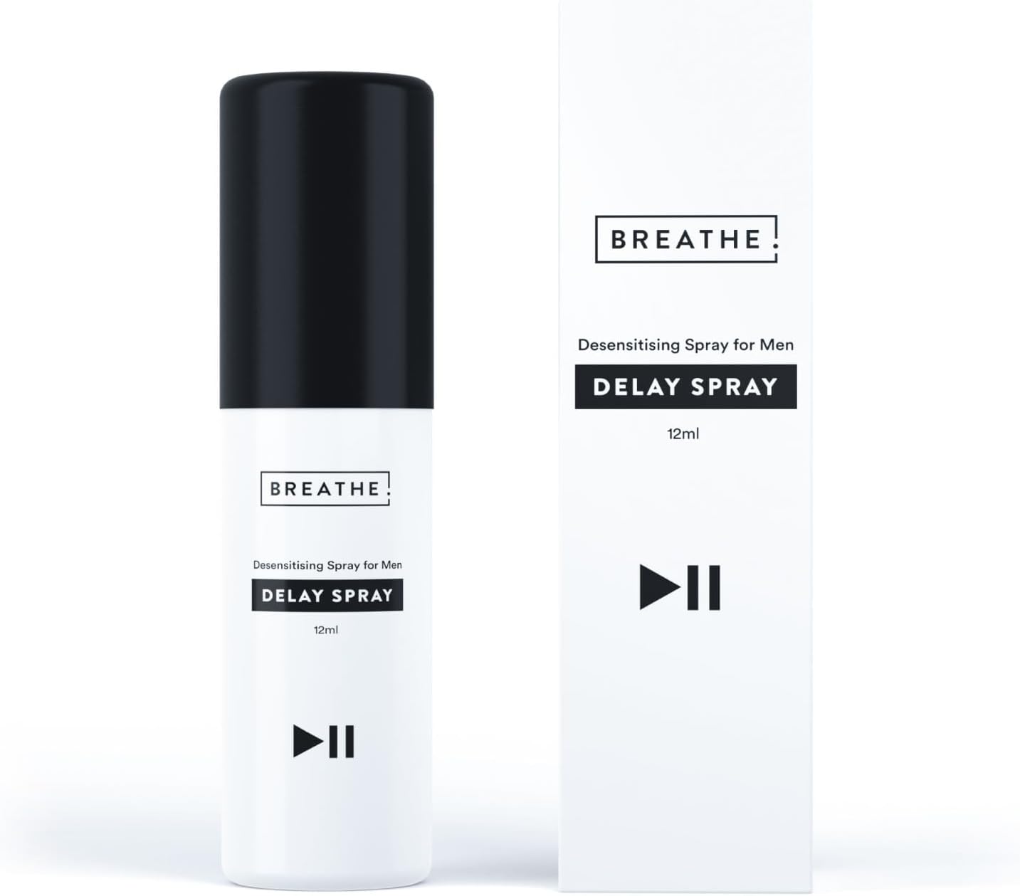 BREATHE Delay Spray for Men | Desensitising Spray to Enhance and Prolong Duration | Avoid Premature Climax and Last Longer | Discreet Packaging & Pocket Sized Bottle 12ml