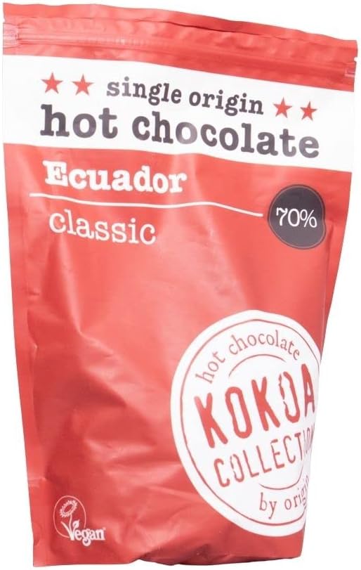 Kokoa Collection | Ecuador 70% Cocoa Hot Drinking Chocolate Buttons | Great Taste Award Winner 2013 | Academy of Chocolate Bronze Award 2020 | Dairy & Gluten Free Luxury Choccy Tablets