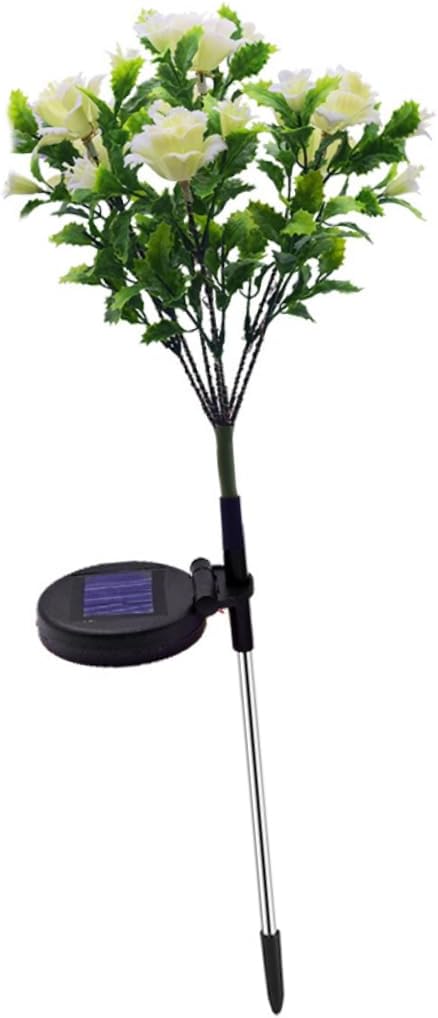 1pc Garden Lights Solar Garden Stake Lights Solar Landscape Lights Garden Led Light Carnation Solar Light Lighting Adornment Decor Makeup White Earth Tones Simulation PVC