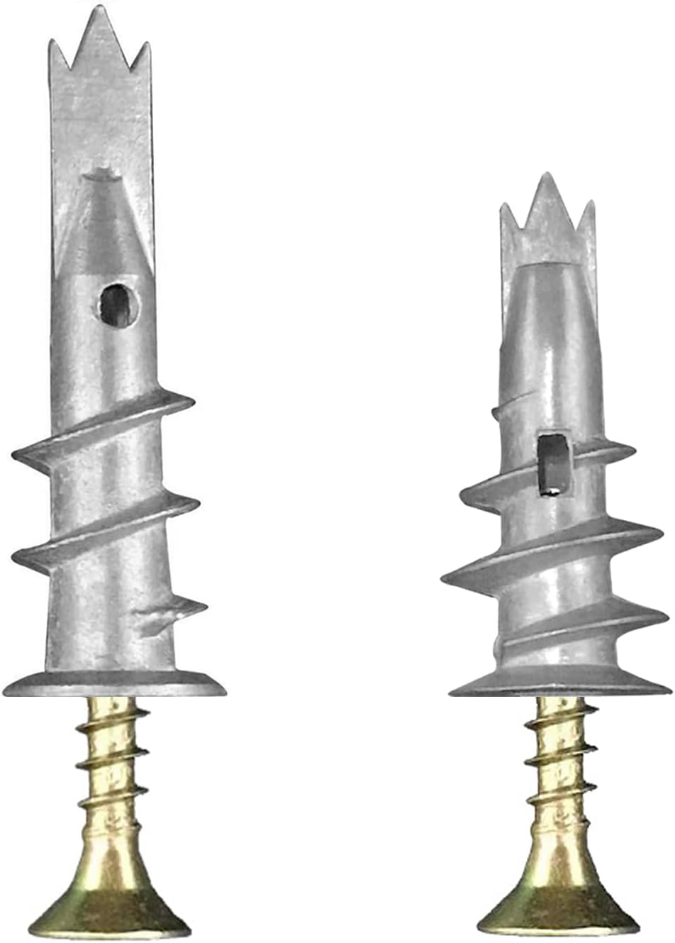 Lemiyoo 70 Pcs Plasterboard Fixings Heavy Duty,Metal Wall Plugs and Screws,Self Drill Drywall Fixings Set,Cavity Raw Plugs,Dry Wall Anchor for Plaster Boards,Composite Boards,Wooden Boards