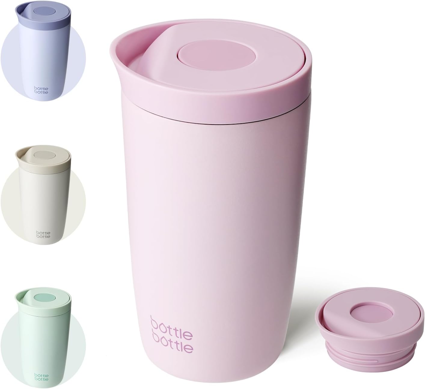 BOTTLE BOTTLE Travel Mug (Pink, 350.0, Milliliters)