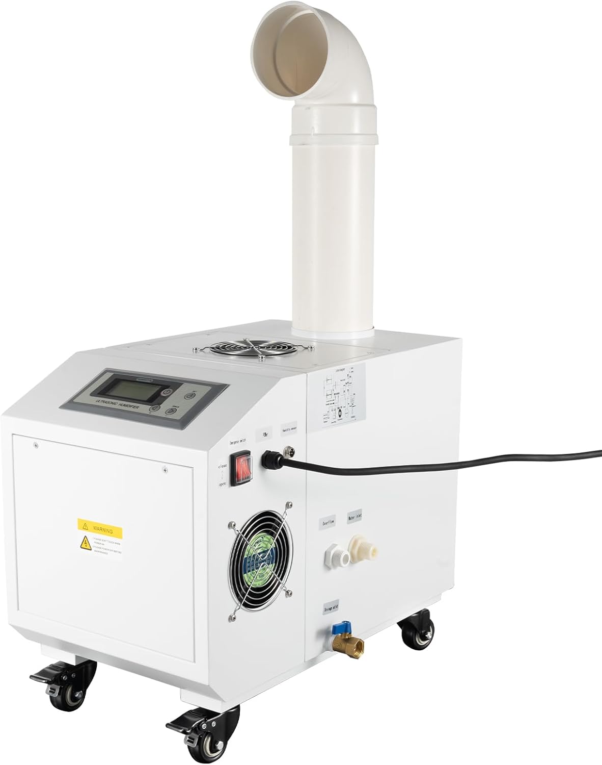 Industrial Ultrasonic Humidifier, 300W 10L Commercial Air Humidifiers Sprayer Agricultural Automatic Mist Cooling Whole House Machine Ultrasonic Mist Maker DIY Humidifier Kit with Water Filter&Hoses