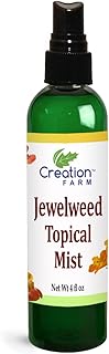 Creation Farm Jewelweed Spray 4 oz - Poison Ivy Itch Relief, Remedy Soothes Itchy Poison Oak, Allergy Rash, Bug Bites, Bee Stings, Para Prurito, Picaduras de Insectos, Hiedra Venenosa
