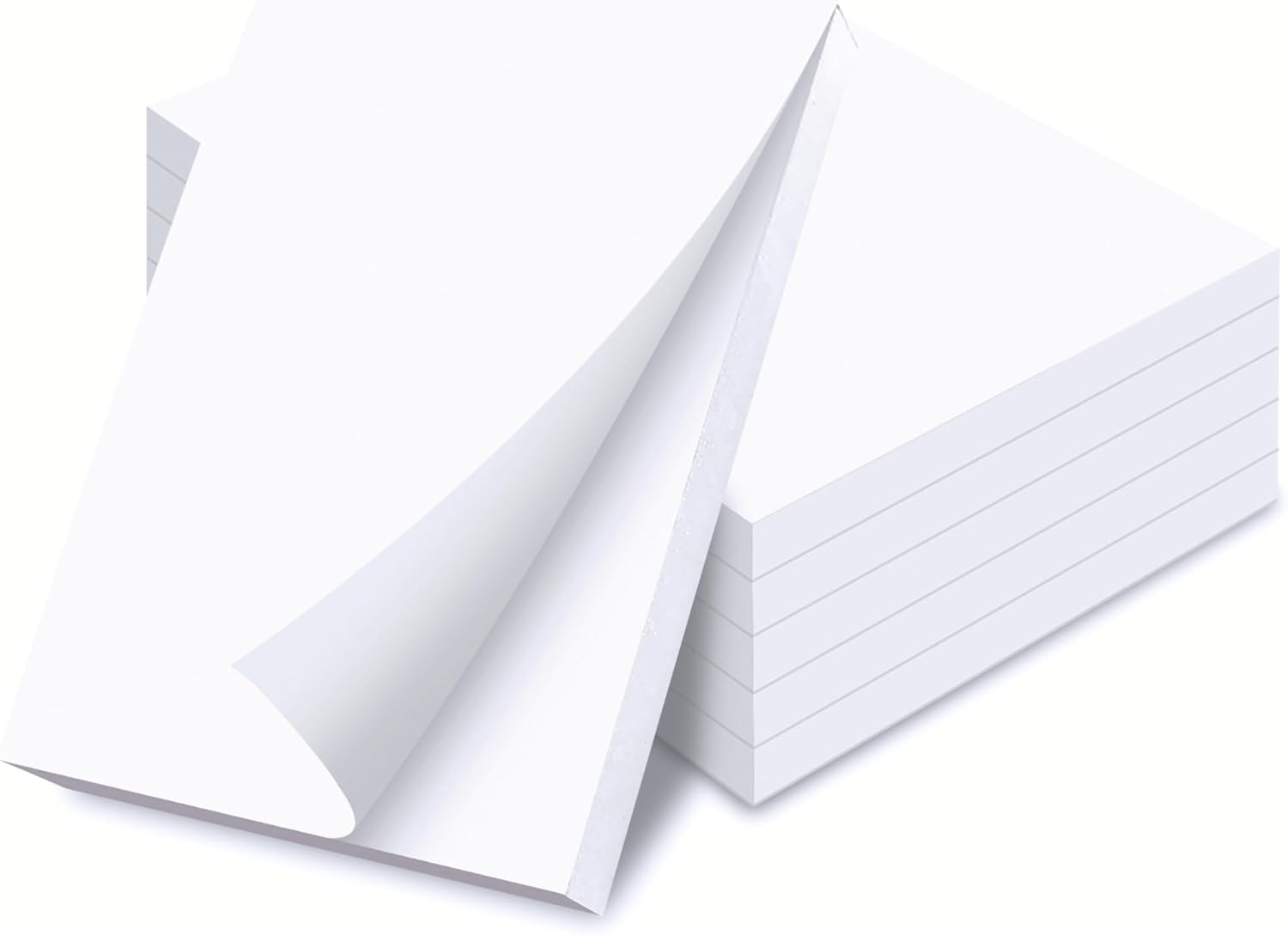 Better Office Products Blank Scratch Note Pads, 3" x 5", Server Notepads, 100 Sheets per Pad, Memo Pads, Gummed Binding for Easy Tear-off (10 Pack)