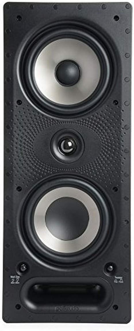 Polk Audio 265-RT 3-Way in-Wall Speaker - The Vanishing Series | Easily Fits in Ceiling/Wall | High-Performance Audio - Use in Front, Rear or as Surrounds | with Power Port & Paintable Grille - Black