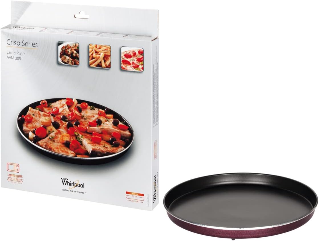 Whirlpool AVM290 Microwave Accessory Crisp Plate Thin 32cm / 30.5 cm diameter - Also Suitable for Bauknecht Microwave
