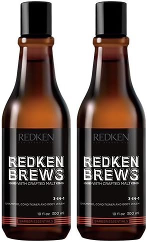 Redken Brews 3-in-1 Shampoo, Conditioner & Body Wash 300ml Double