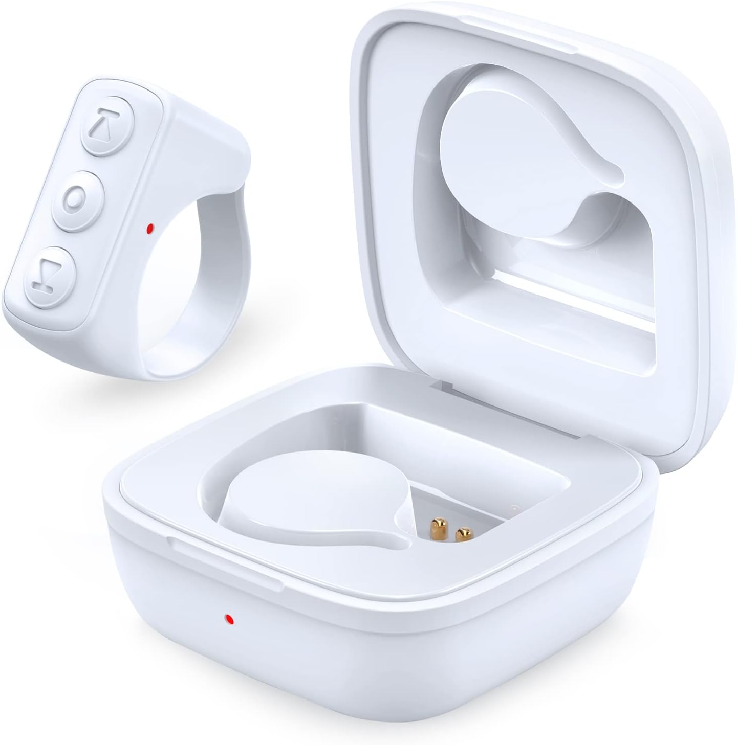 TIK Tok Bluetooth Remote Control, Tiktok Wireless Scrolling Control Page Turner Rechargeable with Ring Design and Charging Case Compatible with iOS/Android