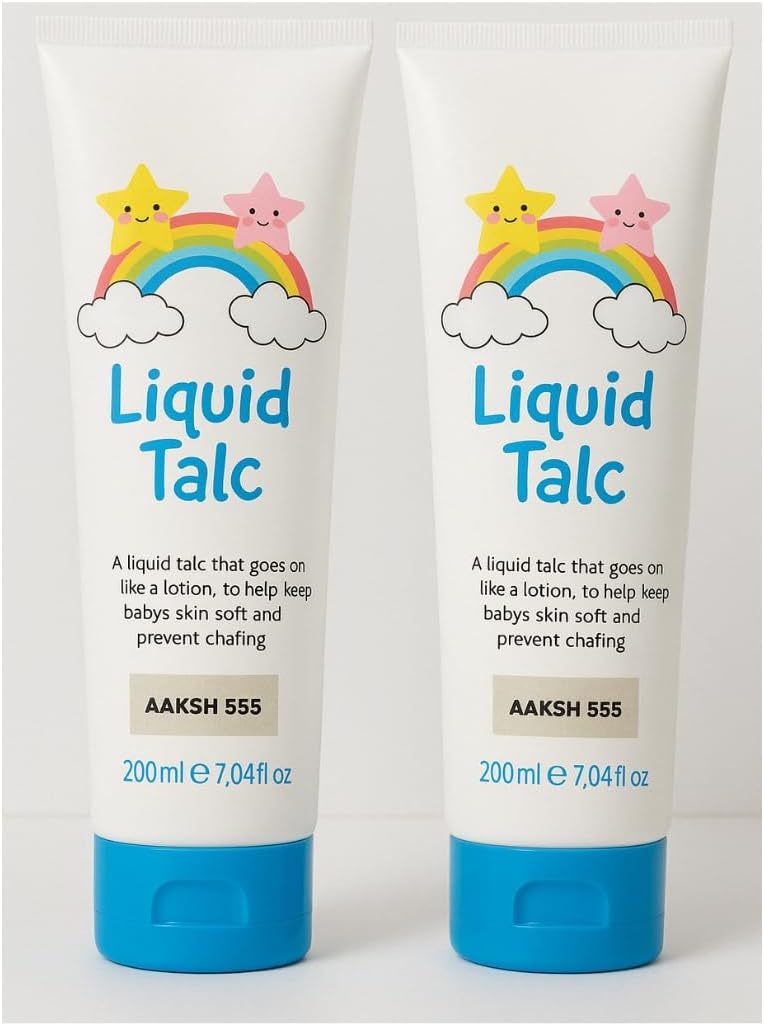 Pack of 2 Liquid Talc Anti Chafing Baby Cream (200ml Care Pack) Protect Delicate Baby Skin - Keeps Baby Skin Soft and Prevent Chafing/Protects Sensitive Skin[Developed in The UK]