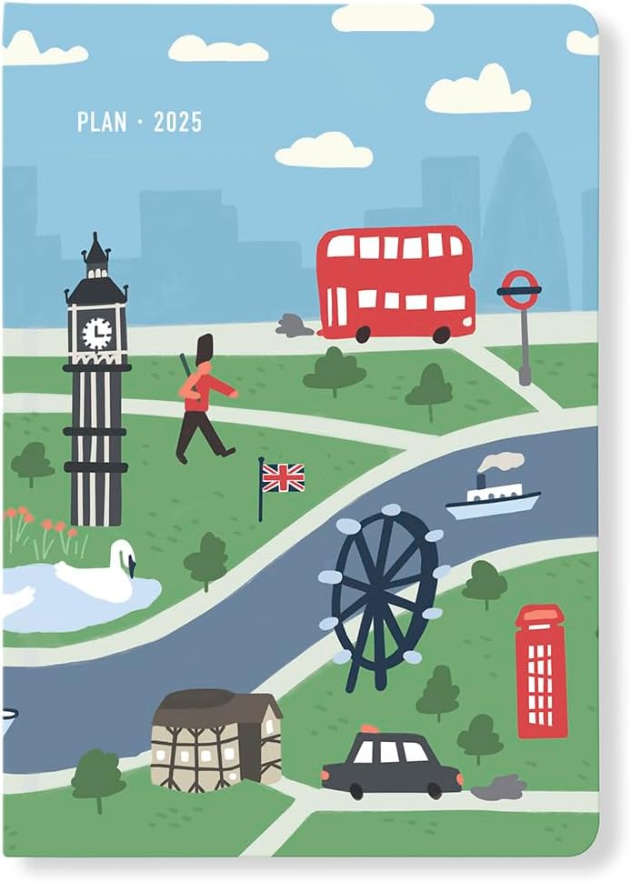 Letts of London Wanderlust A5 week to view 2025 diary - London