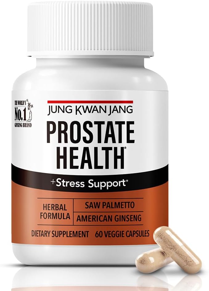Prostate Health with Saw Palmetto and American Ginseng for Prostate, Stamina, Hair Loss Support, dht Blocker, All-Natural Supplement for Men & Women