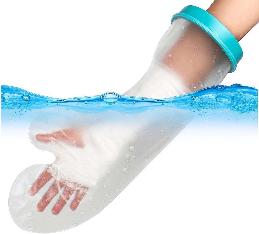 UpGoing Cast Covers for Shower Arm Adult Waterproof Cast Cover Shower Protector Bag for Wound Arm, Hands, Wrists, Elbow, Finger to Keep Wounds Dry, Reusable Durable