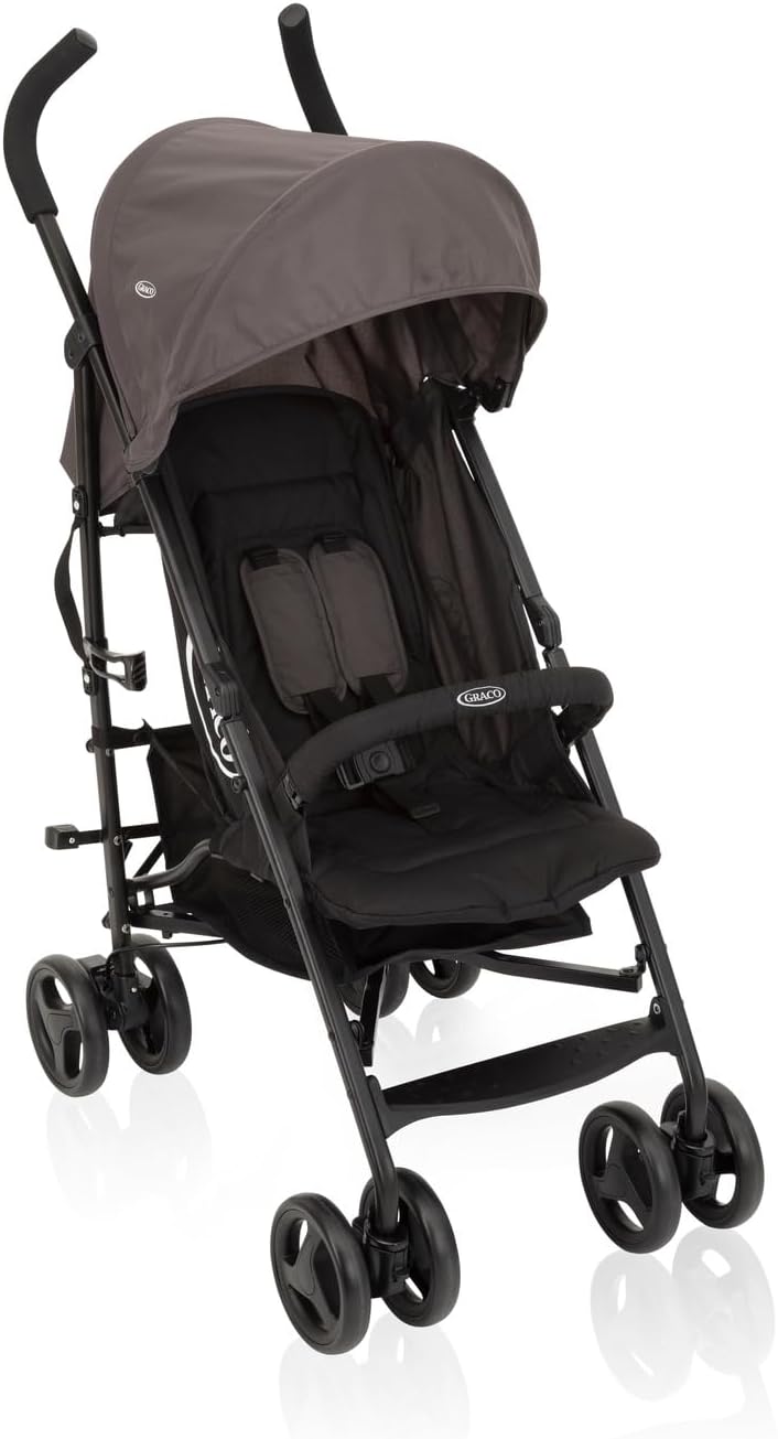 Graco TraveLite Compact Stroller/Pushchair - Suitable from birth to approx. 3 years (15kg). Lightweight at only 7kg, Black/Grey fashion