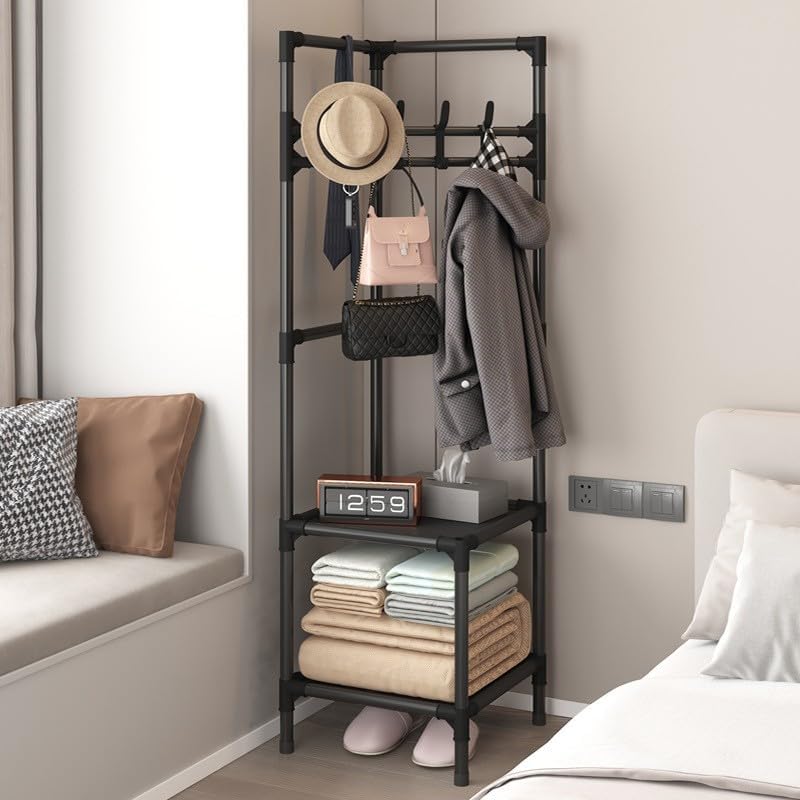 MNBVH Coat Rack, Corner Floor-Standing Coat Rack for Bedroom and Living Room, Convenient Clothes Organization