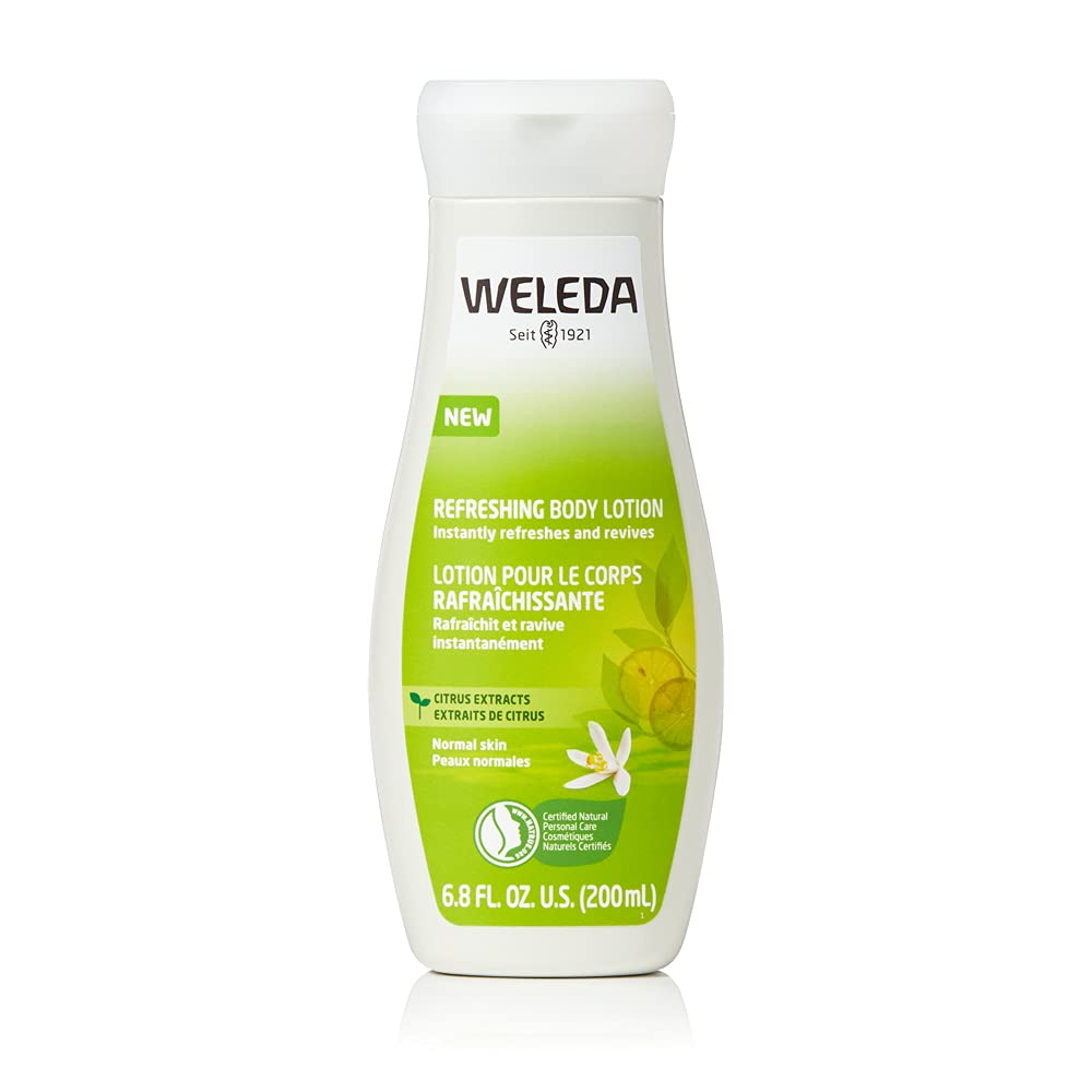 Weleda Refreshing Citrus Body Lotion, 6.8 Fluid Ounce, Plant Rich Moisturizer with Aloe Vera and Coconut Oil
