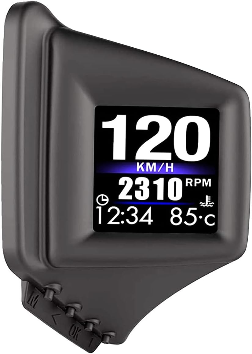 Head Up Display, Car HUD P8, OBDII & GPS Dual System, The 1st Model in The Market Can be Installed on A-Pillar Trim, Only Works on Most 2008+ Cars