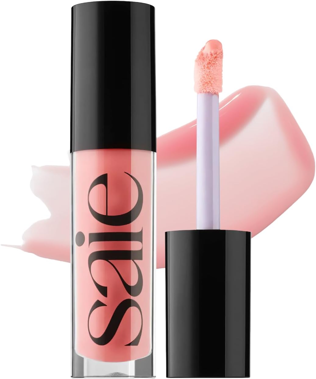 Saie Glossybounce High-Shine Hydrating Lip Gloss Oil Transparent Lip Oil with Colour and Hyaluronic Acid + Jojoba