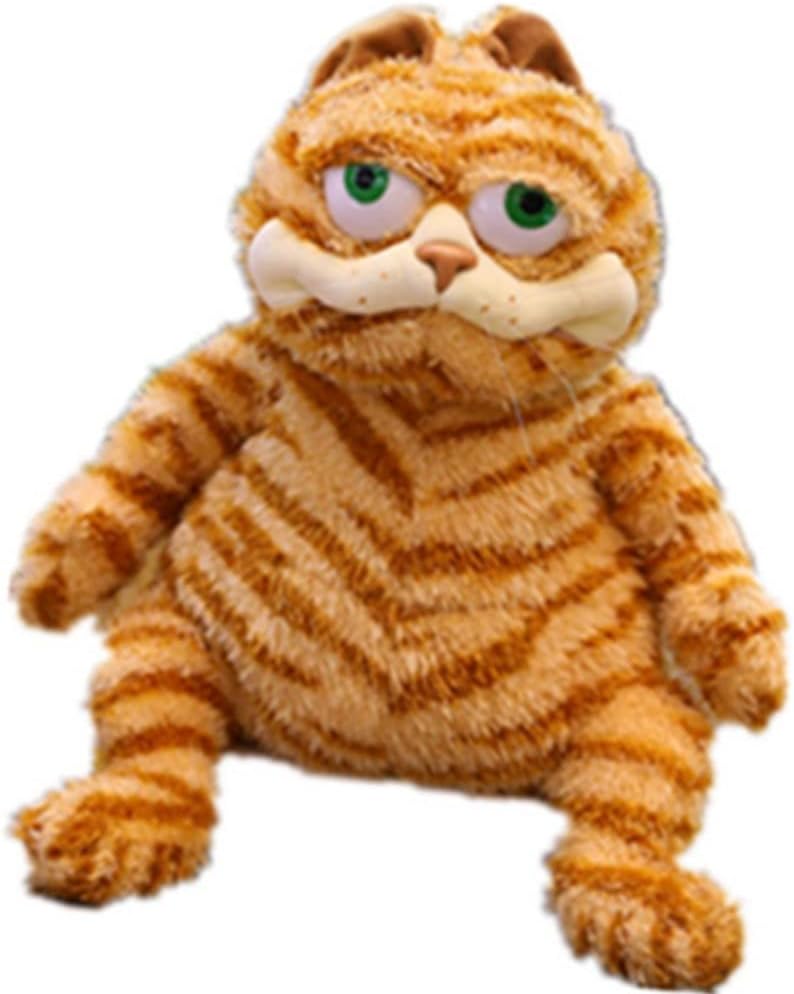 OUKEYI Fat Orange Cat Plush Fat Kitten Stuffed Animals Toy Lifelike Yellow Cat Kitty Toy Children Xmas Birthday Gifts (45cm)