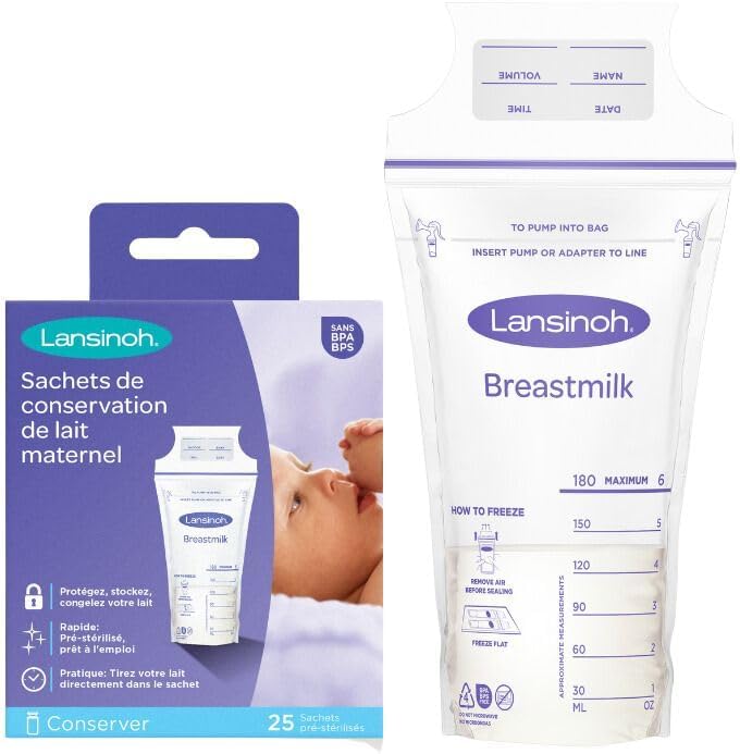 Lansinoh Breastmilk Storage Bags 180ml, Pack of 25