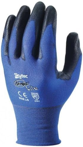 10 Pairs of Skytec Ninja Lite Work Gloves Ultra Light Safety Wear PU Coated - Size 8 Medium