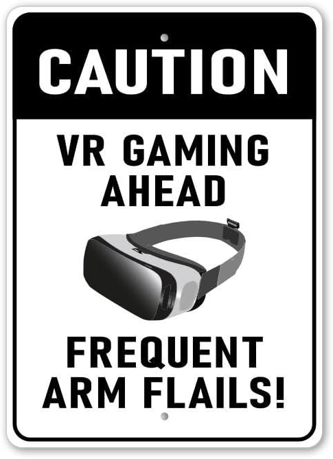 Nufar VR Gaming Sign, VR Kid Room Gift, Sign For Virtual Reality｜Vintage Wall Decor Aluminium Sign 8"" x 12"",24ja05cC16