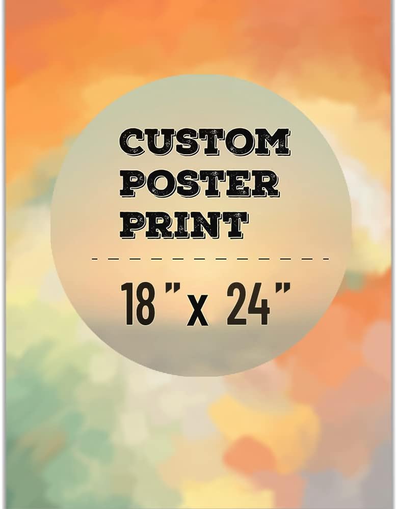 wall26 Custom Poster Prints - Upload Your Image/Photo, Personalized Photo to Poster Printing, Durable and Waterproof, Home Decor Wall Art Prints - 18x24 inches