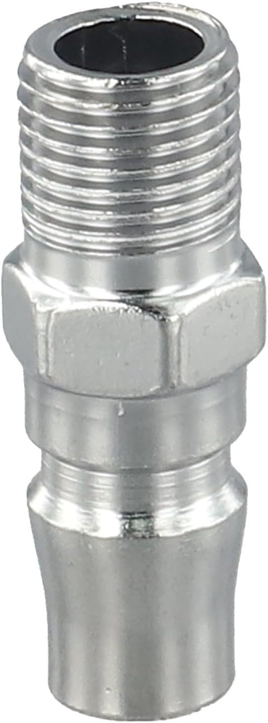 Industrial Grade Air Compressor Quick Coupler Connector Socket Galvanized Iron Pneumatic Fittings For Air Hose SP20 PP20 SM20 PM20 SH20 PH20 SF20 PF20 Models Silver(PM20)