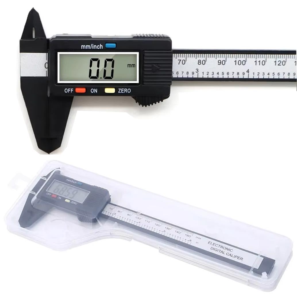 Digital Vernier Caliper,150mm 6 Inch Electronic Micrometer Caliper With Large Lcd Screen,Inch/Metric Conversion,24cm Ruler,Precision Depth Gauge Measuring Tool for DIY,Household,Jewelry,Woodworking