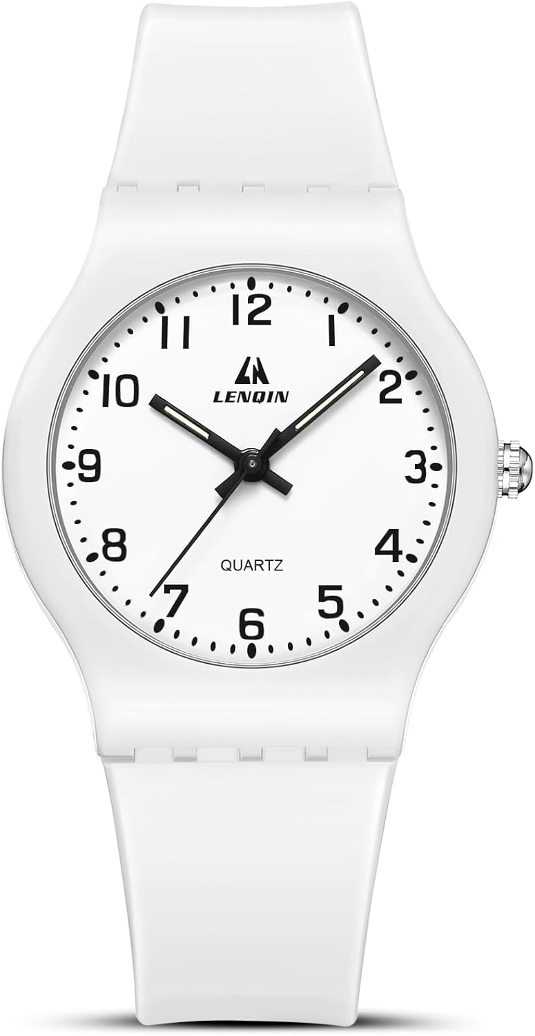 LN LENQIN Ladies Watches Analog Quartz Womens Watch Waterproof Watches for Women Silicone Strap Kids Watch