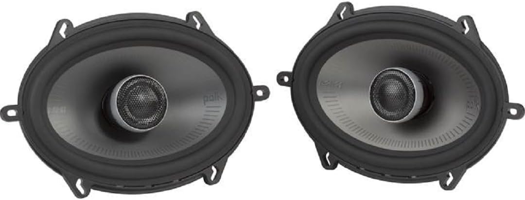 Polk Audio MM572 Mobile Monitor Series 5" x 7" Coaxial Speaker - Ultra-Marine Certified 2-Way Boat & Car Audio Speaker, 35-40kHz Frequency Response, Titanium-Plated Woofer & Terylene Dome Tweeter