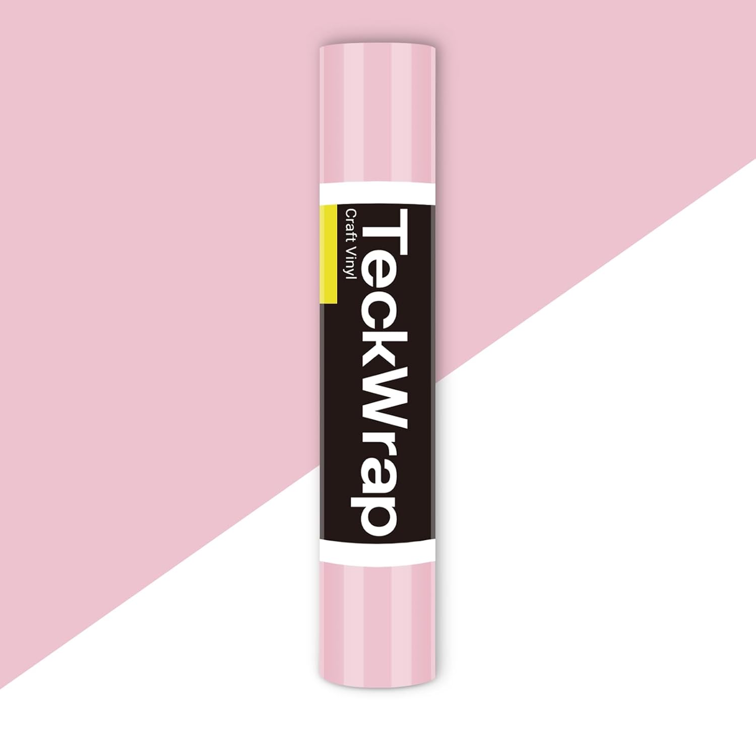 TECKWRAP Permanent Adhesive Vinyl 12" x 5ft, Glossy Craft Vinyl Decal Roll for DIY Crafting,Home Decoration, Glossy Pastel Pink