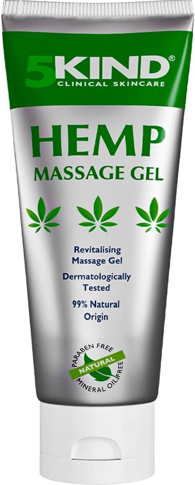 5kind Hemp Active Gel 100ml - High Strength Formula - Natural Hemp Massage Gel for Back, Muscles, Feet, Knees, Neck & Shoulders - Muscle Rub Rich in Natural Extracts