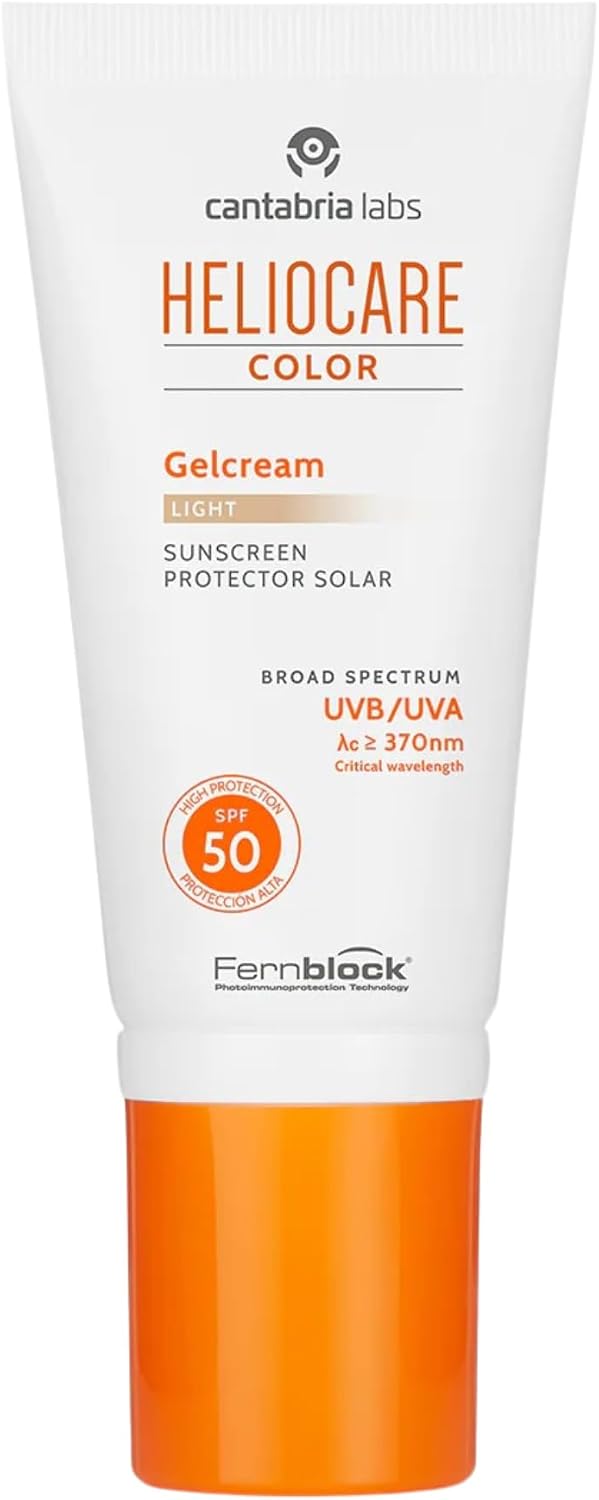 Heliocare Colour Gel Cream Light Tinted Sun Protection SPF 50 UVB UVA Protection 50 ml