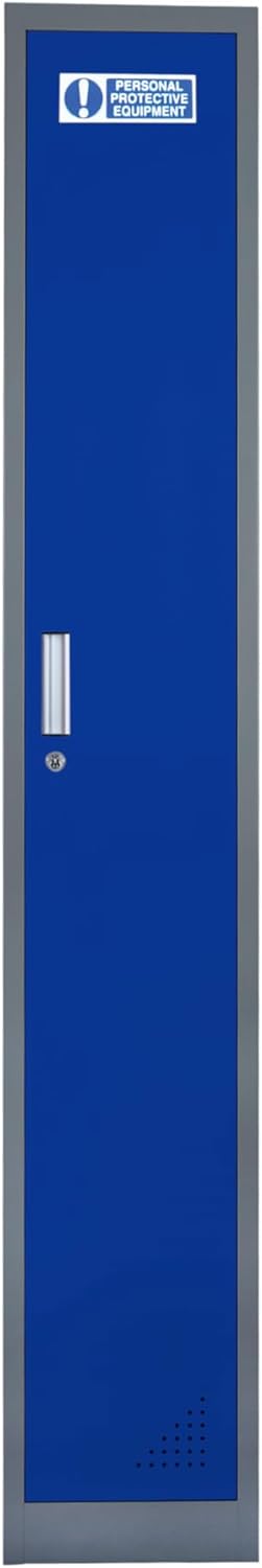 The Workplace Depot Metal PPE Storage Lockers, 1-6 Door Heavy Duty Clothes Locker for Gym, Office, School & Staff Changing Rooms (1 Door)